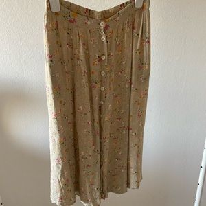 Summer button down midi skirt